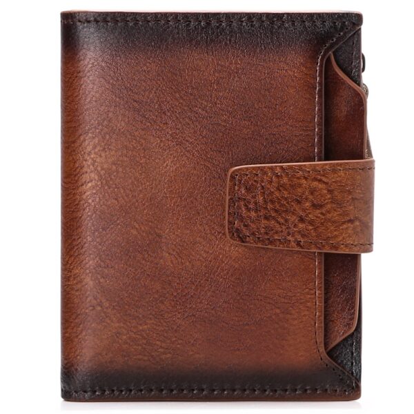 Men's short genuine leather wallet first layer cowhide Korean style fashion casual wallet driver's license wallet father's day gift - Image 5