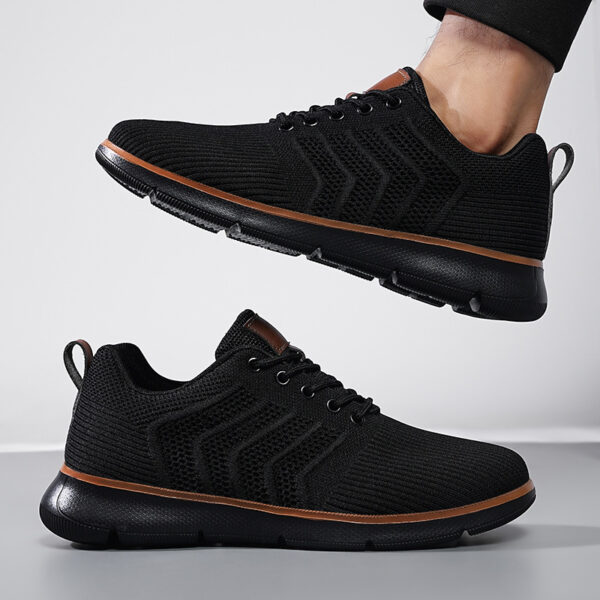 Fashion Lace-up Mesh Sneakers Casual  Flying Woven Walking Sports Shoes For Men - Image 9