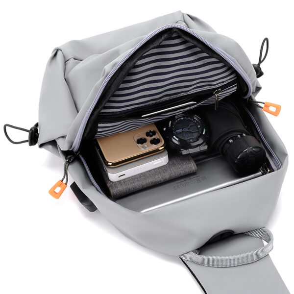 Men's sports chest bag shoulder bag simple men's crossbody bag fashionable small shoulder bag - Image 3