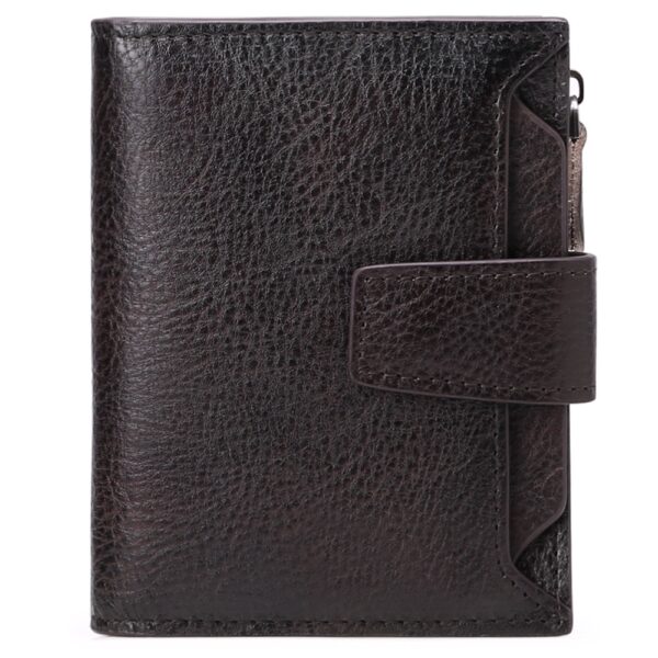 Men's short genuine leather wallet first layer cowhide Korean style fashion casual wallet driver's license wallet father's day gift - Image 3