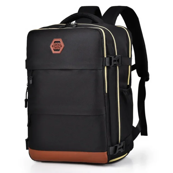 Color Block Multi-Pockets Backpack Bag - Image 4