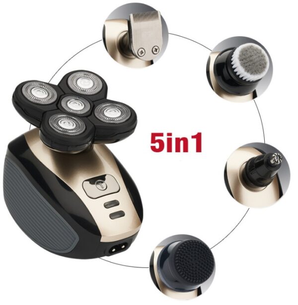 5 In 1 Multifunctional Electric Shaver 5 Blade Razor For Men Shaved Head Rechargeable Shaving Machine Beard Nose Hair Trimmer - Image 8