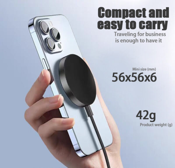 The Qi Wireless Charger 15w Magnetic Wireless Fast Charging Is Suitable For 12, 13, 14, 15 And 16 Mobile Phone Models - Image 2