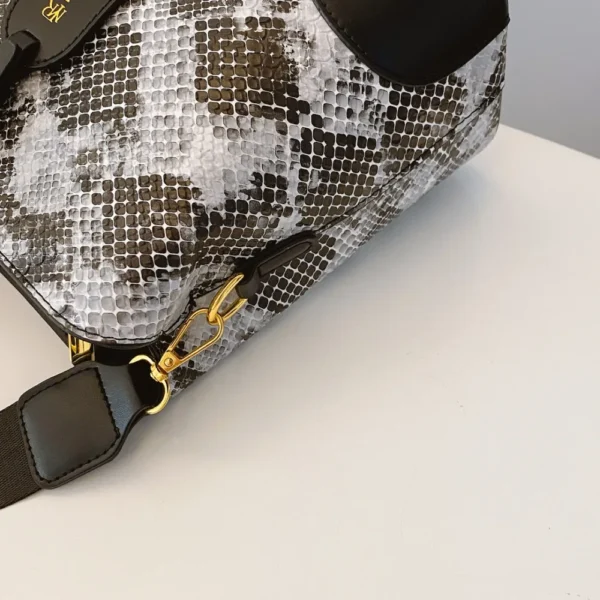 PU Leather Snakeskin Print Crossbody Bag - Image 7