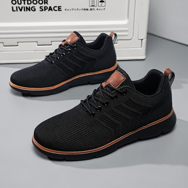 Fashion Lace-up Mesh Sneakers Casual  Flying Woven Walking Sports Shoes For Men - Image 10