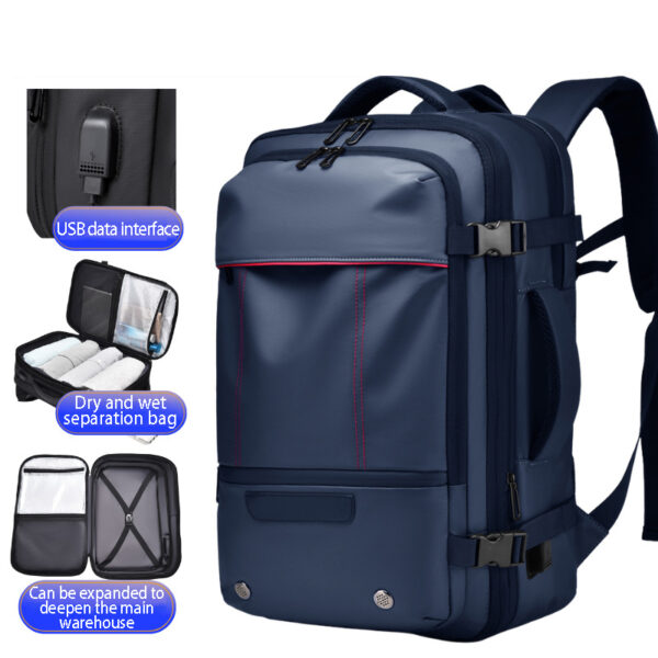 Men's Backpack Business Travel Backpack Large Capacity Expansion Multifunctional Vacuum Compression Backpack for Men - Image 8