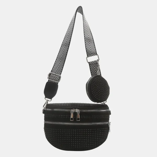 Studded Adjustable Strap Crossbody Bag - Image 15