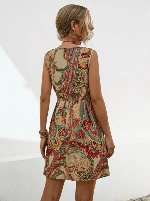 New knotted printed drawstring dress - Image 6