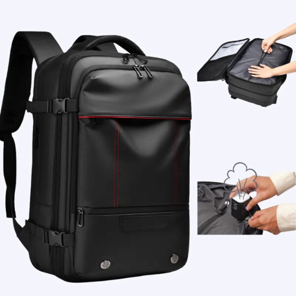 Men's Backpack Business Travel Backpack Large Capacity Expansion Multifunctional Vacuum Compression Backpack for Men - Image 11