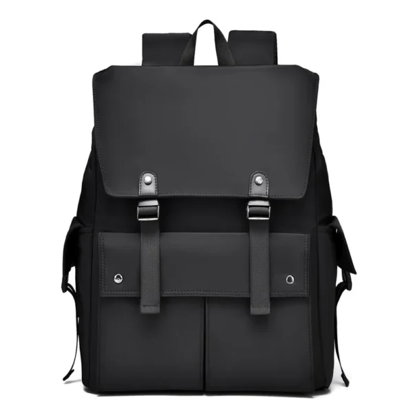 PU Leather Multi-Pockets Adjustable Strap Backpack Bag - Image 6
