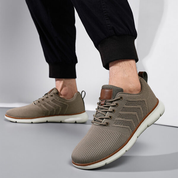 Fashion Lace-up Mesh Sneakers Casual  Flying Woven Walking Sports Shoes For Men - Image 7