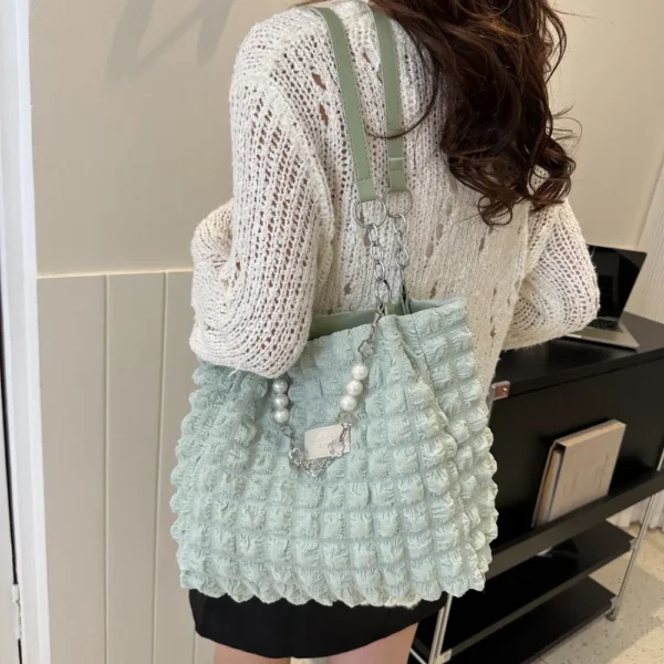 Bubble Textured Tote Bag - Image 4