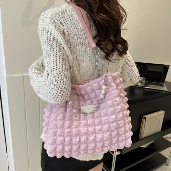 Bubble Textured Tote Bag - Image 18