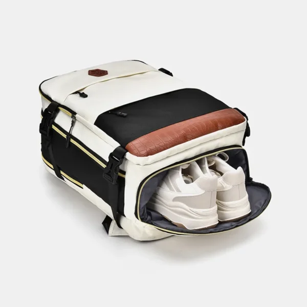 Color Block Multi-Pockets Backpack Bag - Image 2