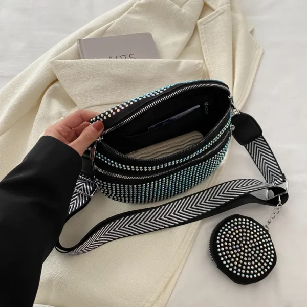 Studded Adjustable Strap Crossbody Bag - Image 12