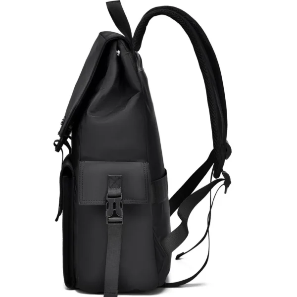 PU Leather Multi-Pockets Adjustable Strap Backpack Bag - Image 3