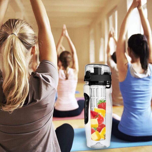 32Oz Fruit Infusing Infuser Water Bottle Water Fruit Bottle BPA Free Plastic Sport Fruit Infuser Water Bottles With Infuser Juice Shaker Drink Bottle Of Water - Image 9