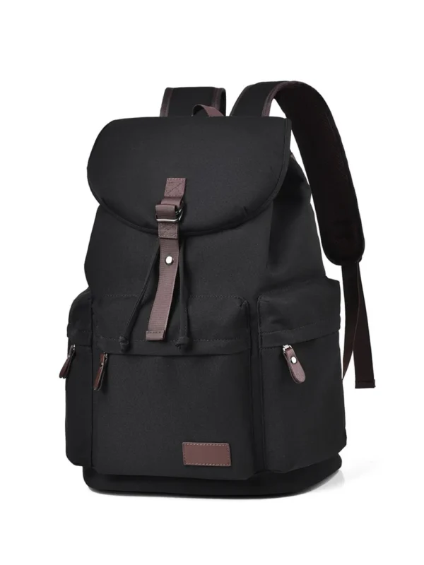 Multi Pockets Adjustable Strap Canvas Backpack Bag - Image 6