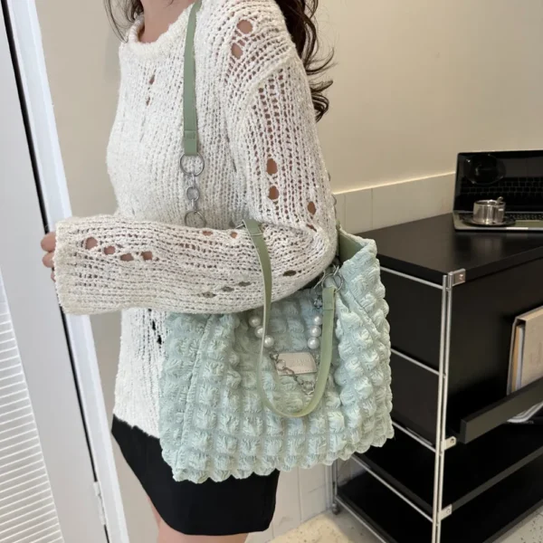 Bubble Textured Tote Bag - Image 5