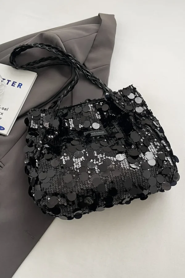 Sequin Braided Strap Shoulder Bag - Image 13