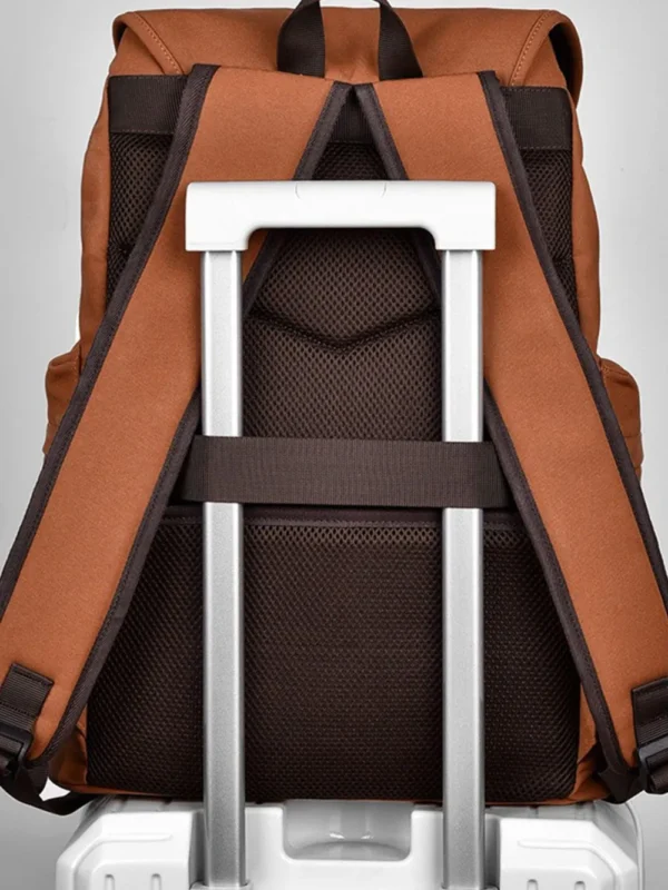Multi Pockets Adjustable Strap Canvas Backpack Bag - Image 2