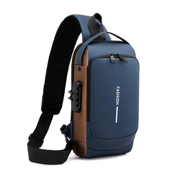 Motorcycle bag password anti-theft chest bag men's shoulder bag large capacity casual men's bag multifunctional crossbody bag - Image 9