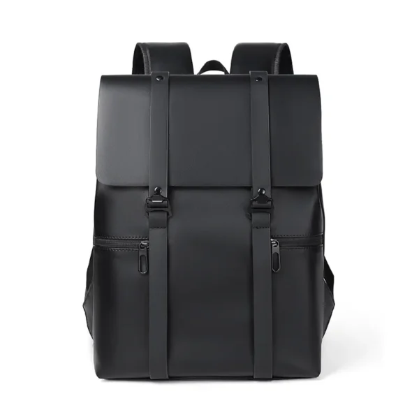 PU Leather Adjustable Strap Backpack Bag - Image 3