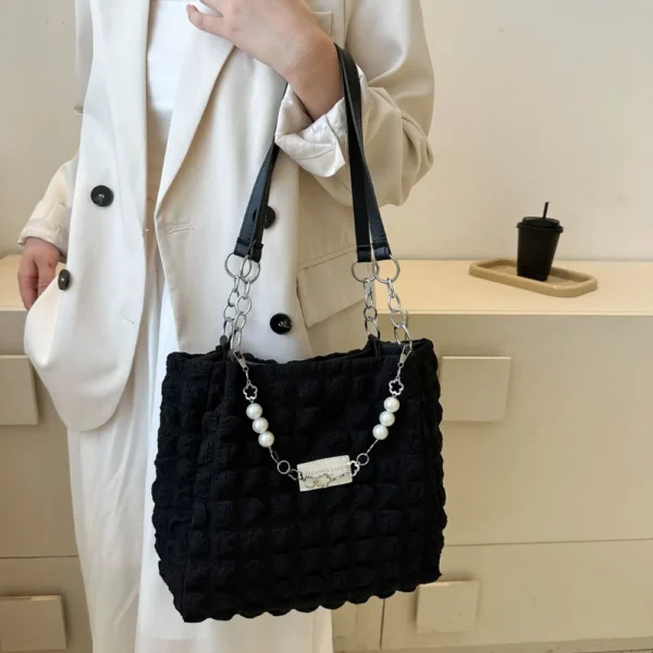 Bubble Textured Tote Bag - Image 24