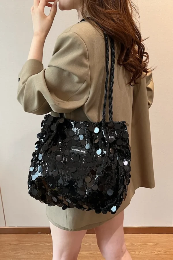 Sequin Braided Strap Shoulder Bag - Image 19