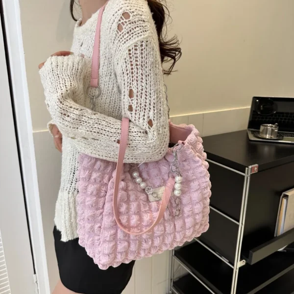 Bubble Textured Tote Bag - Image 19