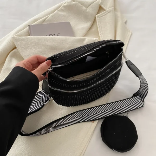 Studded Adjustable Strap Crossbody Bag - Image 18