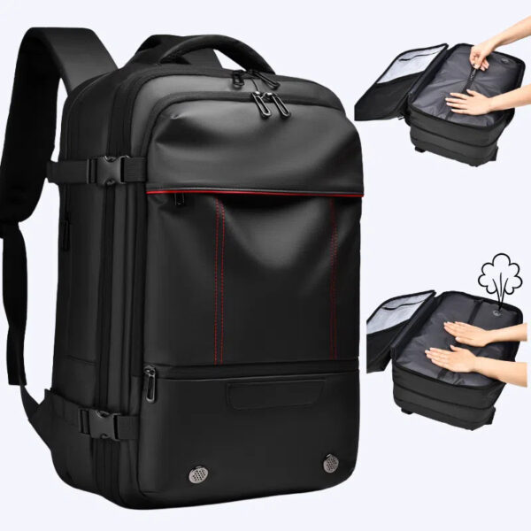 Men's Backpack Business Travel Backpack Large Capacity Expansion Multifunctional Vacuum Compression Backpack for Men - Image 12