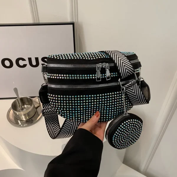 Studded Adjustable Strap Crossbody Bag - Image 11