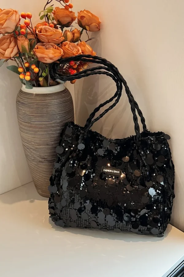 Sequin Braided Strap Shoulder Bag - Image 12
