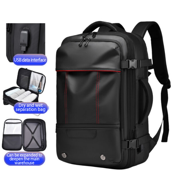 Men's Backpack Business Travel Backpack Large Capacity Expansion Multifunctional Vacuum Compression Backpack for Men - Image 6