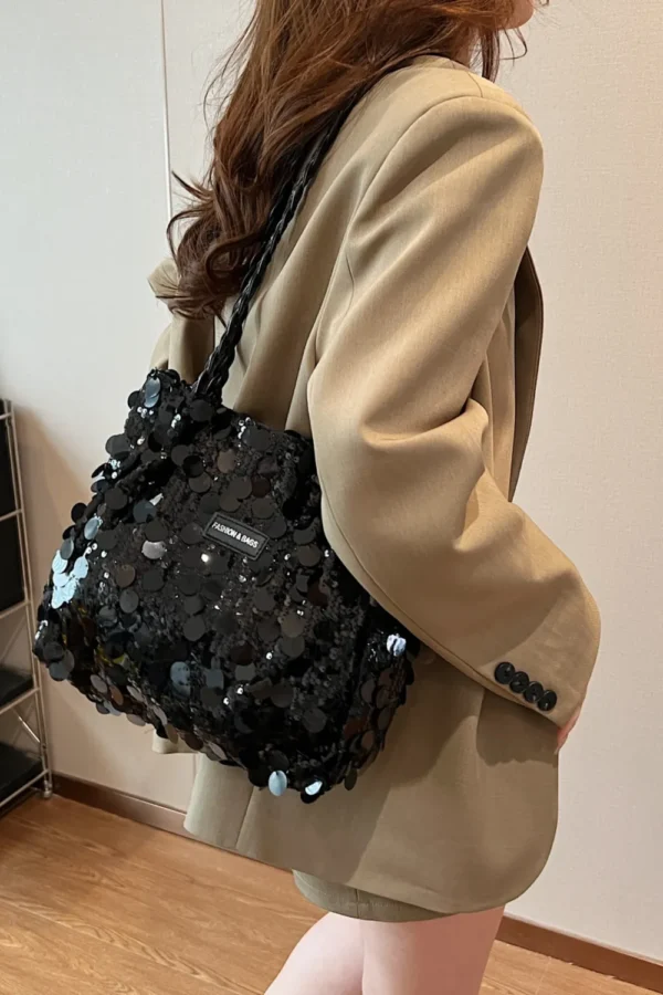 Sequin Braided Strap Shoulder Bag - Image 15