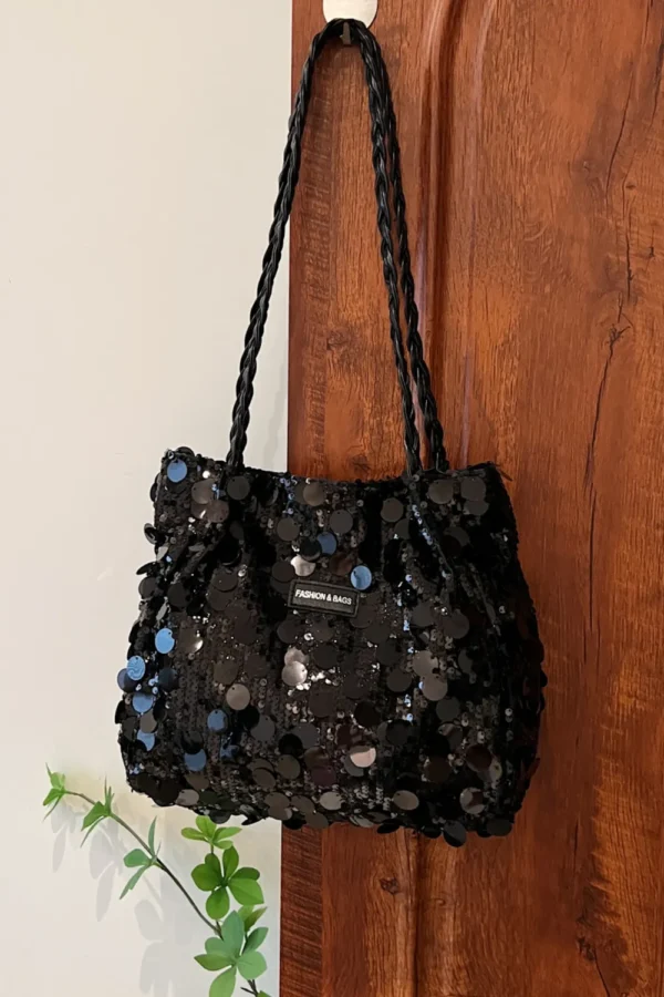 Sequin Braided Strap Shoulder Bag - Image 14
