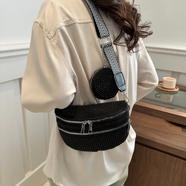 Studded Adjustable Strap Crossbody Bag - Image 19