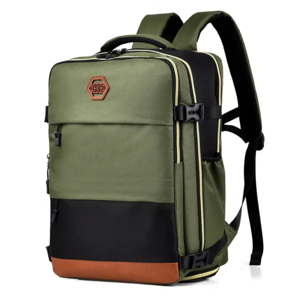 Color Block Multi-Pockets Backpack Bag - Image 7