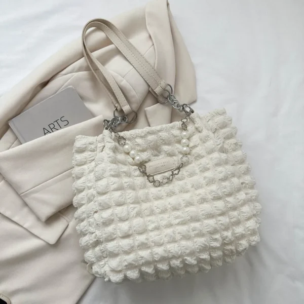 Bubble Textured Tote Bag - Image 6