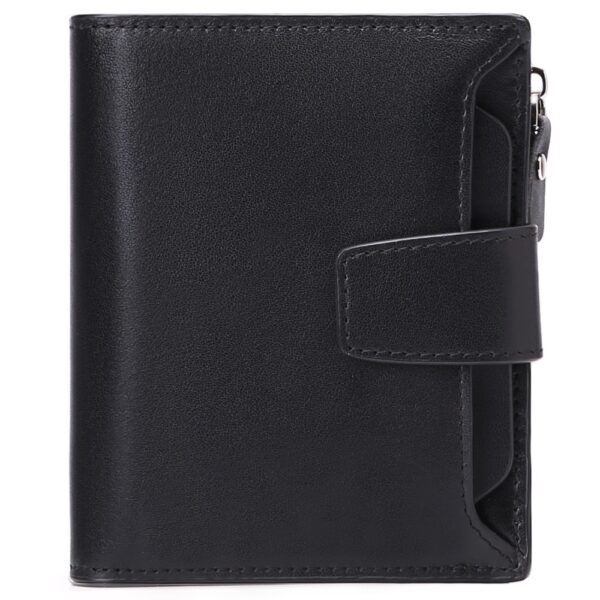 Men's short genuine leather wallet first layer cowhide Korean style fashion casual wallet driver's license wallet father's day gift - Image 2