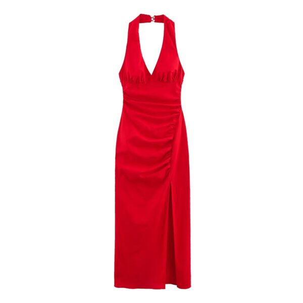 Fashionable slim fit hanging neck sleeveless corset style dress for women - Image 6