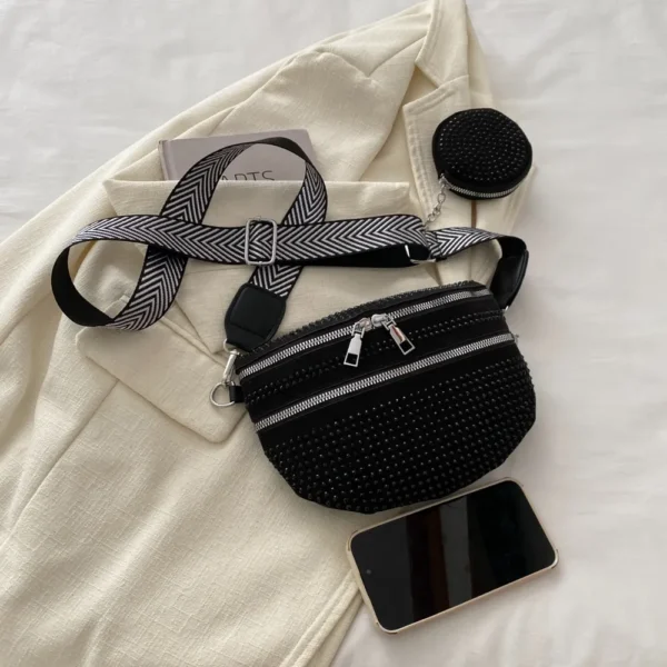 Studded Adjustable Strap Crossbody Bag - Image 16
