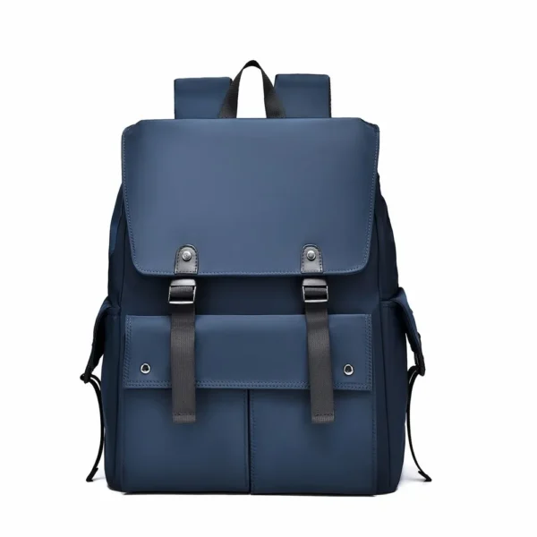 PU Leather Multi-Pockets Adjustable Strap Backpack Bag - Image 10