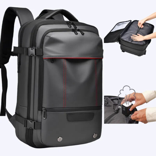Men's Backpack Business Travel Backpack Large Capacity Expansion Multifunctional Vacuum Compression Backpack for Men - Image 9