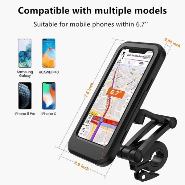 HL-69 Waterproof Bike Phone Holder with Magnetic Mount - Image 2