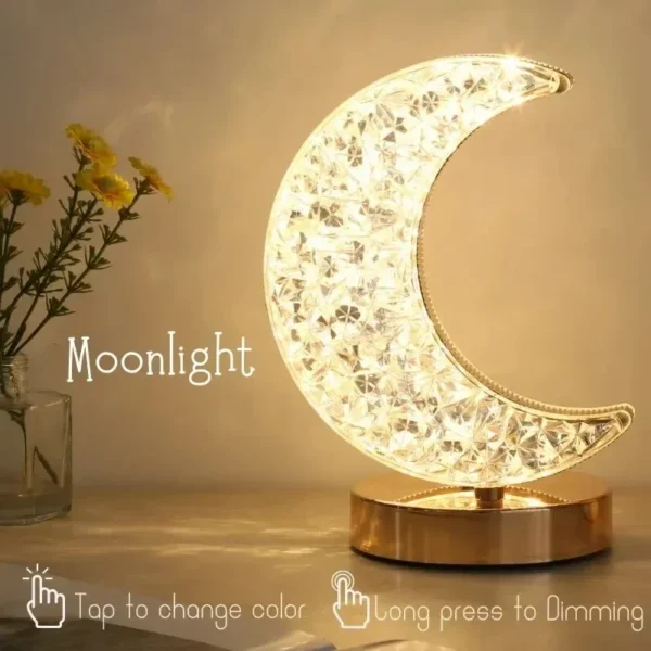 Bedroom Crystal Touch Dimming Night Light - Image 3
