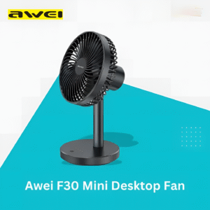 Awei F30 Mini Desktop Fan – 3600mAh Rechargeable