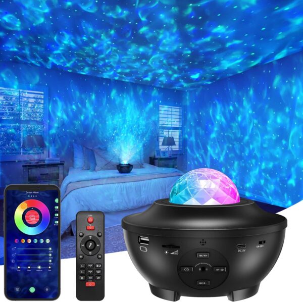 Galaxy Star Projector LED Night Light – Bluetooth Music Speaker - Image 2