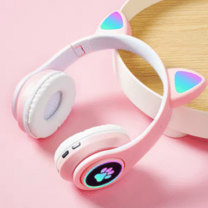 Cat Ear Bluetooth Headphones – Glow Light & Stereo Bass